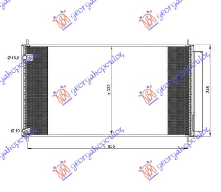 ΨΥΓΕΙΟ A/C 2.0-2.2 D4D ΠΕΤΡΕΛΑΙΟ (670x330x16)