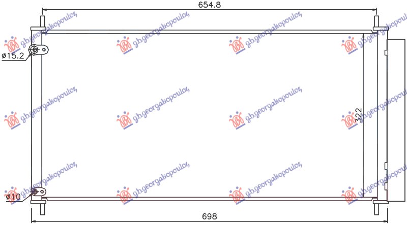 ΨΥΓΕΙΟ A/C 2.0-2.2 D4D ΠΕΤΡΕΛΑΙΟ (670x330x16) (KOYO)