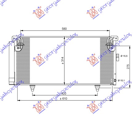 ΨΥΓΕΙΟ A/C BENZ-ΠΕΤΡ (61.5x29.7x16)