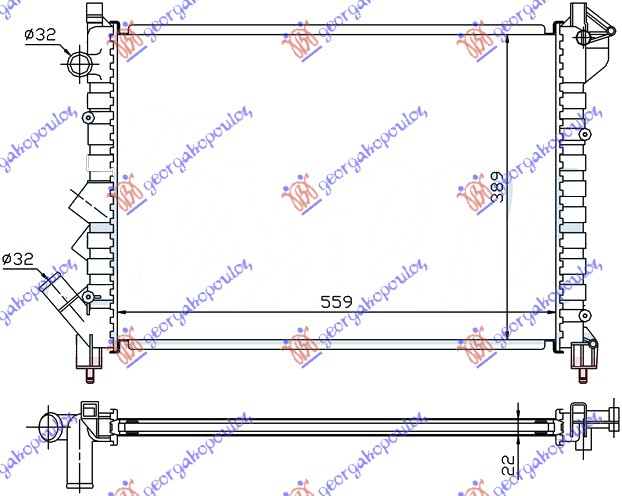 ΨΥΓΕΙΟ 1,8-2,0-A/C (56x41,4) ΠΑΡ. ΟΔ.