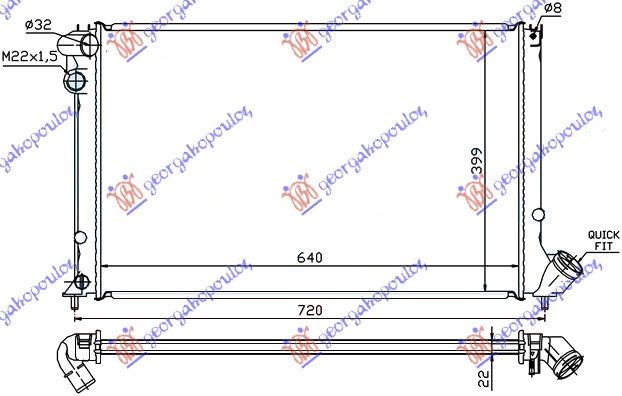 ΨΥΓΕΙΟ 1.6i8V-1.8i 8/16V +A/C (64x40)ΜΗΧ