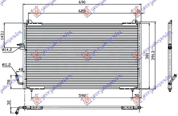 ΨΥΓΕΙΟ A/C 99- BZ/DS (65x38) (ΠΛΑΚΑΚΙ-ΡΑ