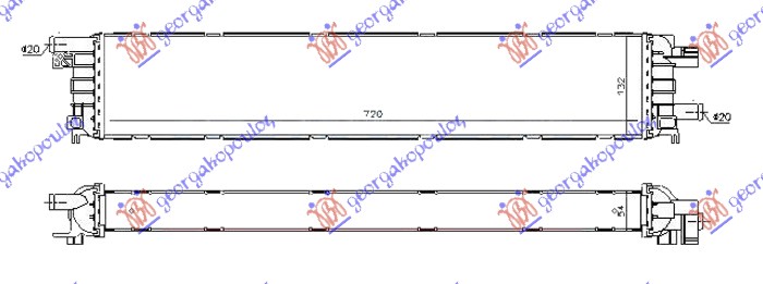 ADDITIONAL RADIATOR 3.0TFSi/S4 PETROL (720x135x52) (NRF)