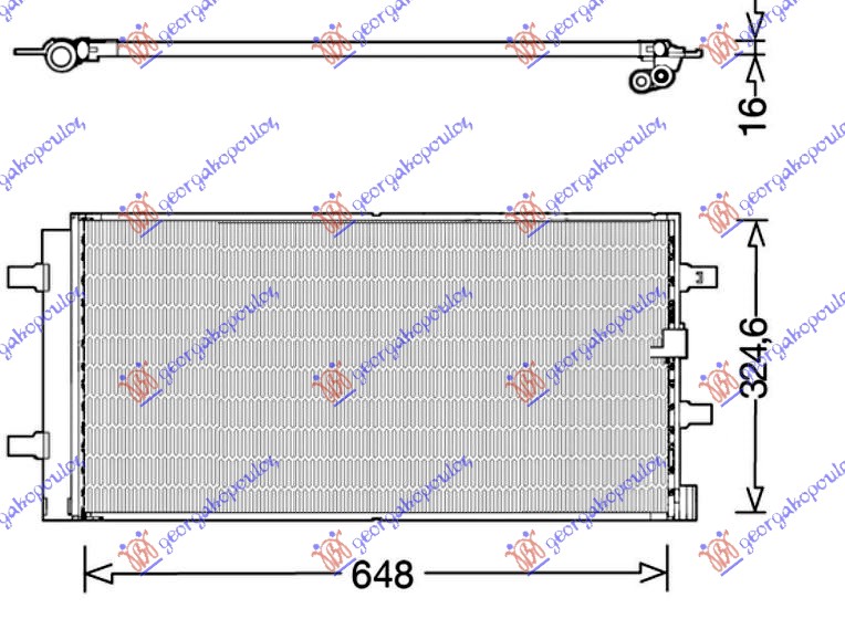 ΨΥΓΕΙΟ A/C ΒΕΝΖΙΝΗ-ΠΕΤΡΕΛΑΙΟ (650x325x16)