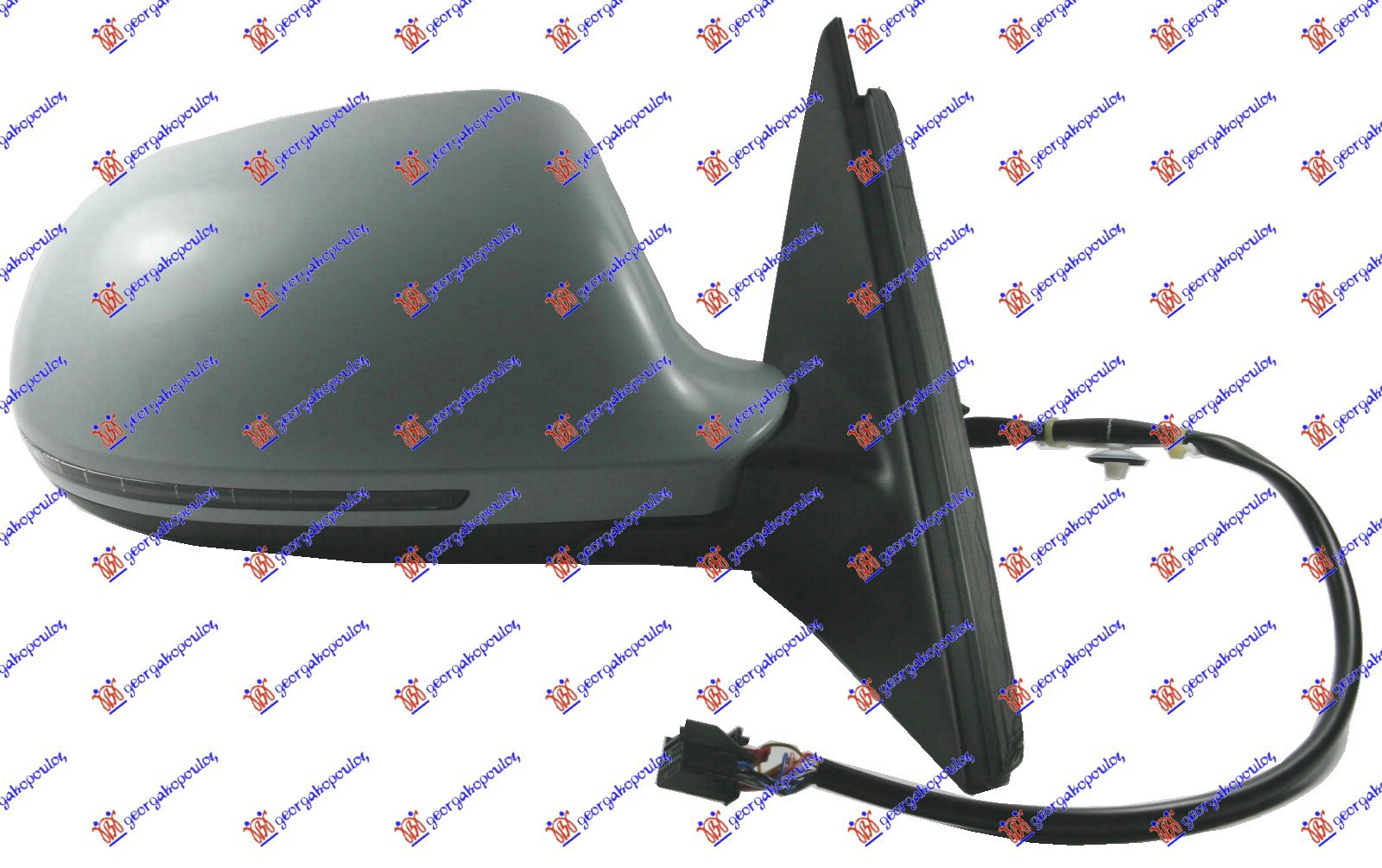 DOOR MIRROR EL.HEAT. PR.EL.FOL.MEM(W/L) -10 (14 (A QUALITY)  (ASPHERICAL GLASS)