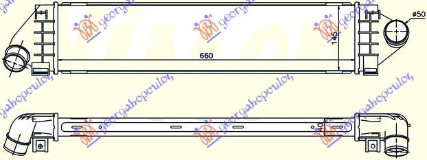 ΨΥΓΕΙΟ INTERCOOLER 1.6-1.8-2.0-2.2TDCI (660x150x40)