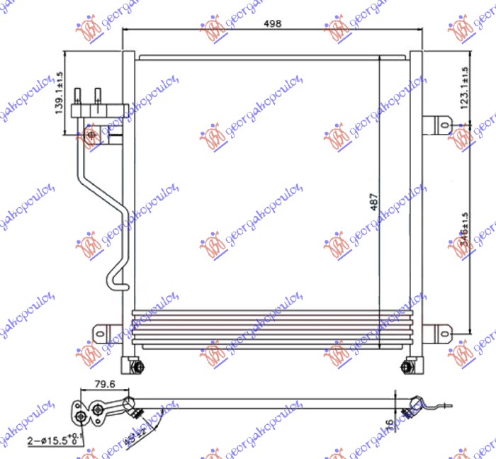 ΨΥΓΕΙΟ A/C 2.5-2.8 CRD ΠΕΤΡΕΛΑΙΟ ΑΥΤΟΜΑΤΟ 05- (460x480x16)