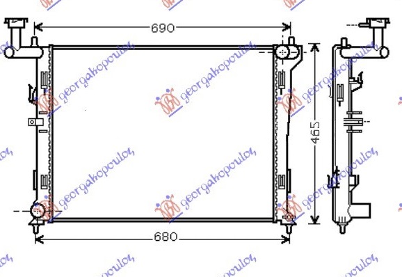 ΨΥΓΕΙΟ 1.4-1.6-2.0 ΒΕΝΖΙΝΗ ΜΗΧΑΝΙΚΟ (600x440x16) (NRF)