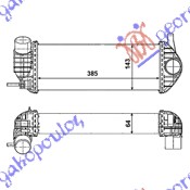 ΨΥΓΕΙΟ INTERCOOLER 1.5 DCi ΠΕΤΡΕΛΑΙΟ (385x145x64) ΚΟΛΑΡΑ ΣΦΥΚΤΗΡΑ