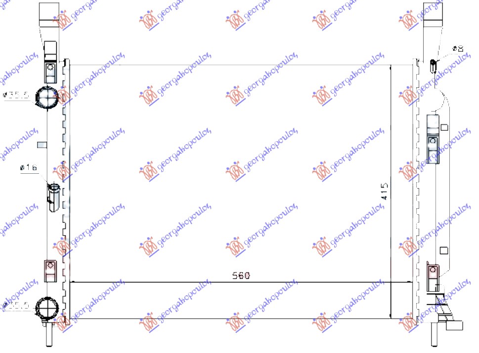 ΨΥΓΕΙO 1.6i 16V-1.5 DCi (56x41x23)ΠΑΡ.ΟΔ (MAHLE BEHR)