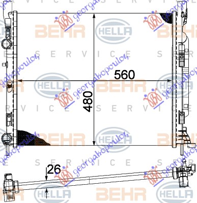 ΨΥΓΕΙΟ 1.6i16V-1.5DCi+AC(56x48x26)ΠΑΡ.ΟΔ (MAHLE BEHR)