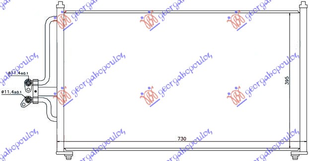 ΨΥΓΕΙΟ A/C 2.0-3.0 ΒΕΝΖΙΝΗ (-2004) (700x430x16)