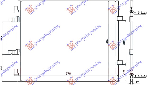 ΨΥΓΕΙΟ A/C 2.0 DCi (55x46)ΠΑΡΟΧΗ ΟΔΗΓΟΣ