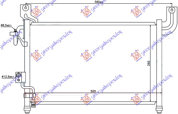 ΨΥΓΕΙΟ A/C ΒΕΝΖΙΝΗ-ΠΕΤΡΕΛΑΙΟ (475x300x16)