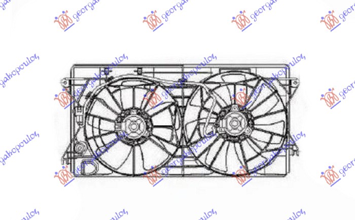 ΒΕΝΤΙΛΑΤΕΡ ΨΥΓΕΙΟΥ ΚΟΜΠΛΕ (ΔΙΠΛΟ) (300MM / 285MM ) (2+2 PIN)