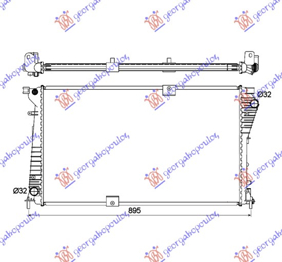 ΨΥΓΕΙΟ ΝΕΡΟΥ 2.0 CDTi -2.5 DTi ΠΕΤΡΕΛΑΙΟ (780x450x26) ΠΑΡΟΧΕΣ ΔΙΑΓΩΝΙΑ (ΜΕ START-STOP)