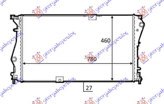 RADIATOR 2.0 CDTI DIESEL MANUAL/AUTOMATIC (780x468) VALEO TYPE (NRF)