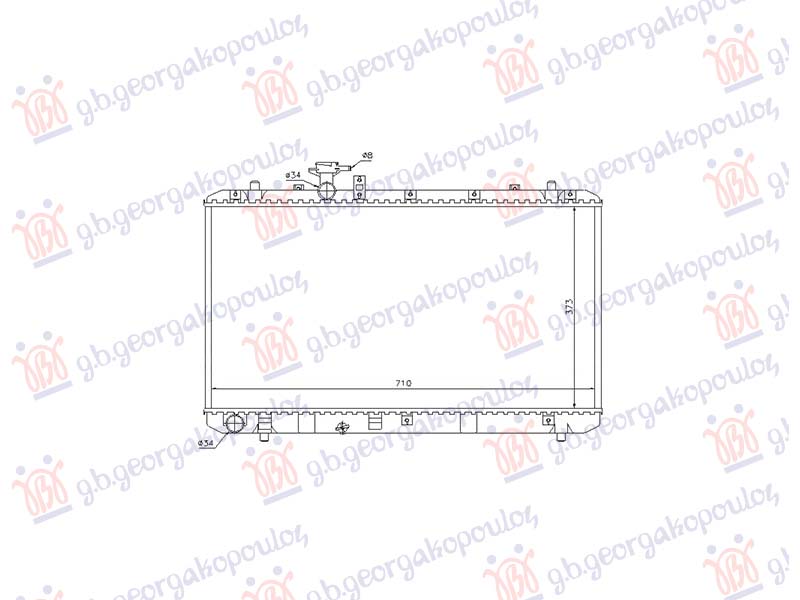 RADIATOR 1.5-1.6 PETROL-1.6 DIESEL (375x710) (VALEO)