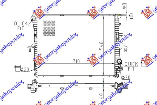 ΨΥΓΕΙΟ ΓΙΑ ΟΛΑ ΒΕΝΖΙΝΗ ΜΗΧΑΝΙΚΟ/ΑΥΤΟΜΑΤΟ +/-AC(710x550) (MAHLE BEHR)
