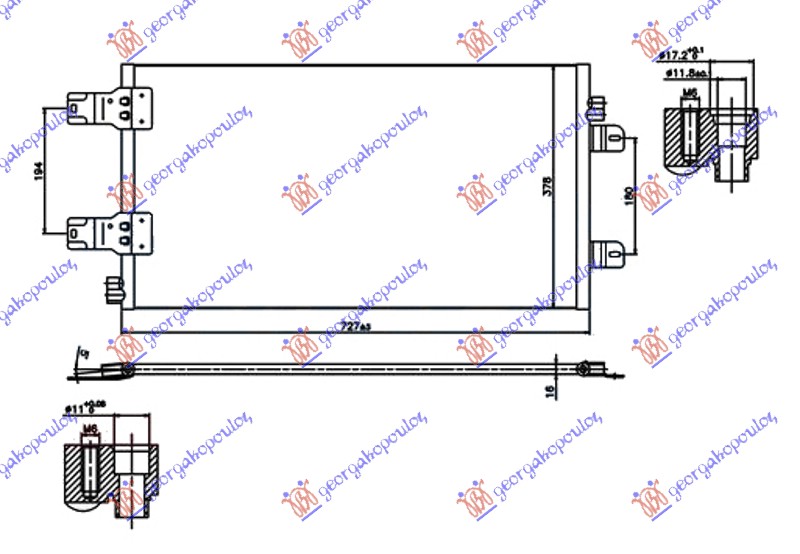 ΨΥΓΕΙΟ A/C 2.5 DCi ΠΕΤΡΕΛΑΙΟ (690x380x16) ΜΕ ΒΑΣΗ ΓΙΑ ΦΙΛΤΡΟ