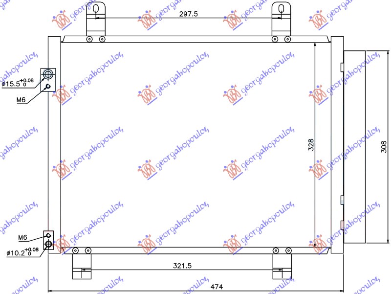 ΨΥΓΕΙΟ A/C 1.3 CDTi ΠΕΤΡΕΛΑΙΟ (420x330x16)