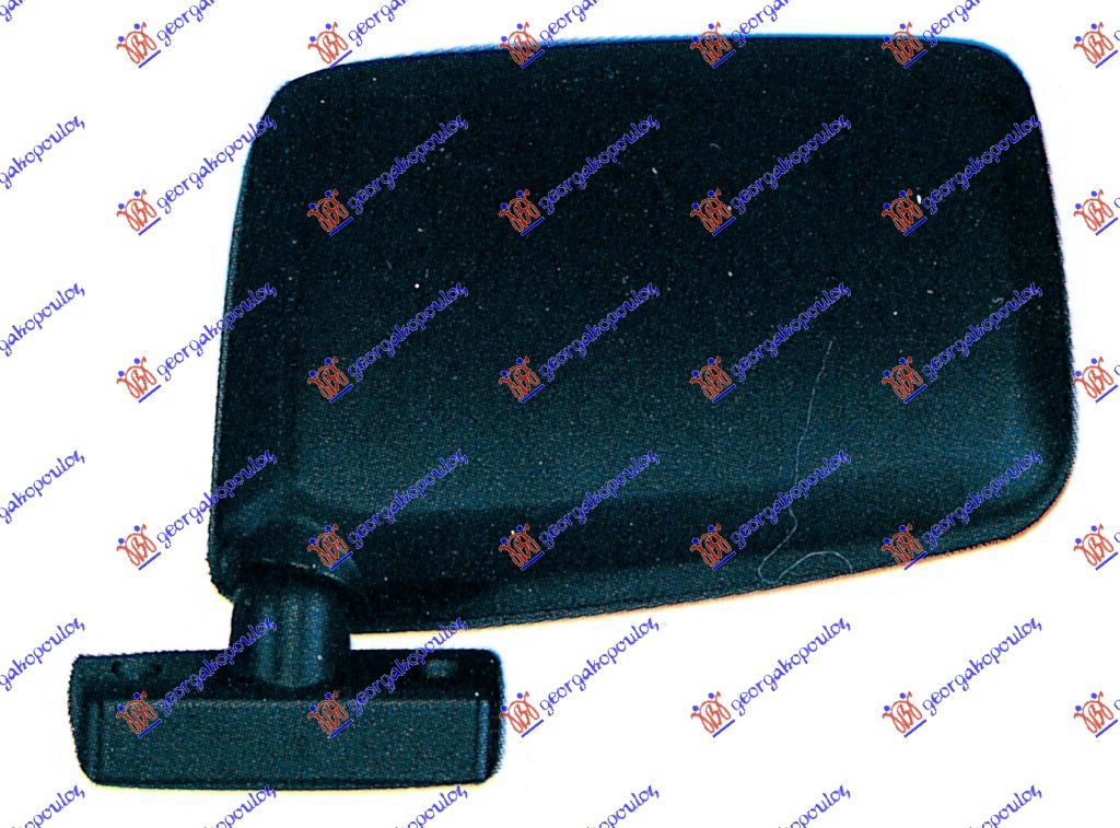 DOOR MIRROR MANUAL BLACK (FLAT GLASS)