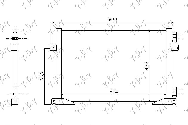 ΨΥΓΕΙΟ A/C 2.0 I ΒΕΝΖΙΝΗ - 1.9 dCi ΠΕΤΡΕΛΑΙΟ (570x440x16)