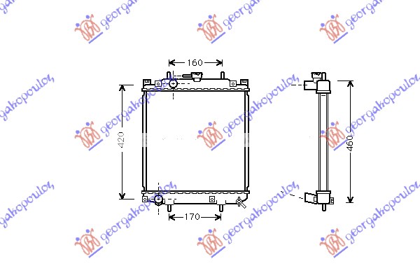 ΨΥΓΕΙΟ ΝΕΡΟY 1,0i 12V (37,5x32,5x1,6)MHX