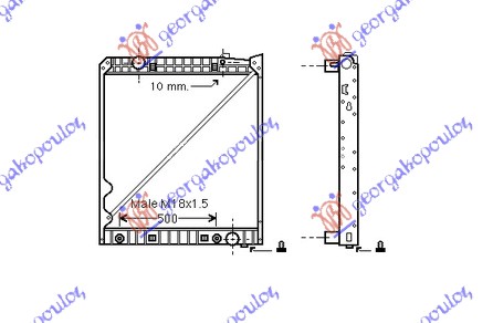 RADIATOR DIESEL (101.5x80.8) M/A