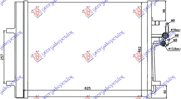 ΨΥΓΕΙΟ Α/C 1.6-1.8BZ-2.0TDCi(58x46.5x1.6