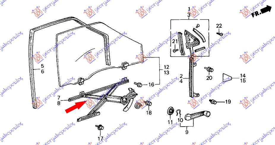 FRONT WINDOW REGULATOR MANUAL