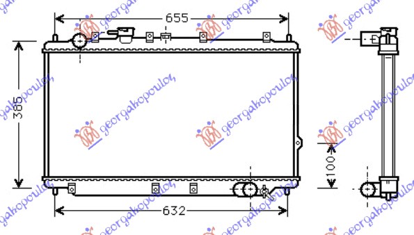 RADIATOR PETROL (345x700) (NRF)