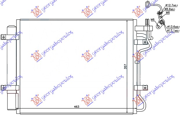 ΨΥΓΕΙΟ A/C 1.6 CRDi (43,5x35x5x16)