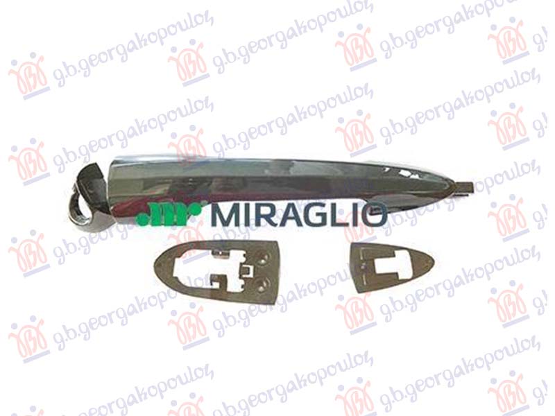 DOOR HANDLE FRONT OUTER DARK CHROME