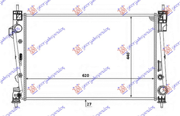 ΨΥΓΕΙΟ ΝΕΡΟΥ 1,6-2,0 JTDM ΠΕΤΡΕΛΑΙΟ ΜΗΧΑΝΙΚΟ (620x400x26)