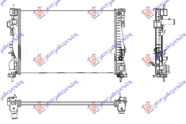 RADIATOR 1.8TBi (61x406x2.6) (NRF)