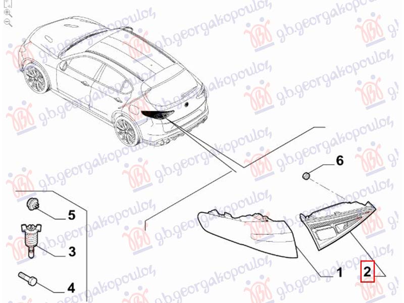 ΦΑΝΟΣ ΠΙΣΩ ΕΣΩ LED (Γ)
