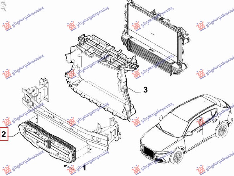 AIRDUCT FRONT PLASTIC LOWER (O)