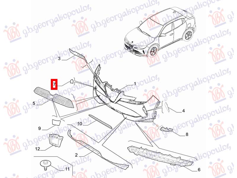 TOW HOOK COVER FRONT (ORIGINAL)