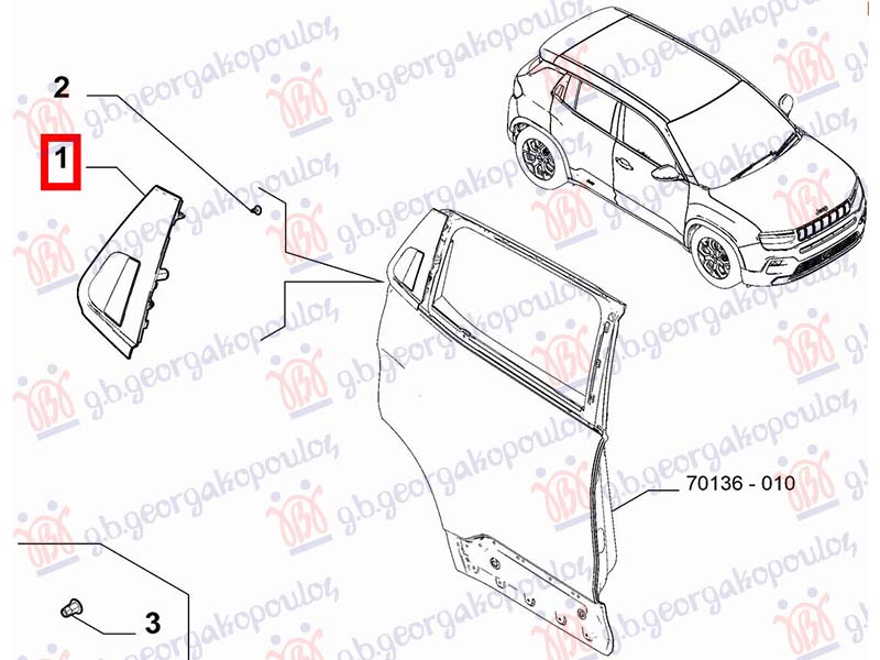 DOOR HANDLE REAR OUTER (ORIGINAL)