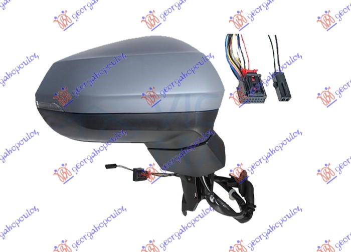 DOOR MIRROR ELECT. HEATED FOLD.PRIMED(W/S.LAMP & AUTO DIMMING & SIDE ASSIST & MEMORY) (A QUALITY) (CONVEX GLASS)