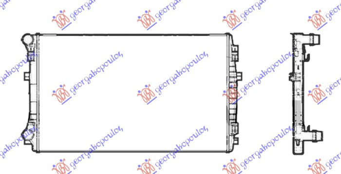 RADIATOR 1.0 TSi-1.2-1.4 TFSi PETROL - 1.6-2.0 TDi DIESEL (650x400) (KOYO)