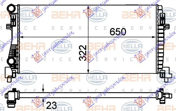 ΨΥΓΕΙΟ 1.2 TFSi ΒΕΝΖ. - 1.6 TDi ΠΕΤΡΕΛ. (650x325x24) (MAHLE BEHR)