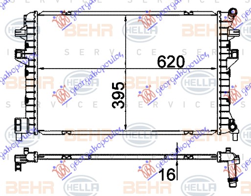 ADDITIONAL RADIATOR PET.-DSL. (62x41x1,6) (MAHLE BEHR)