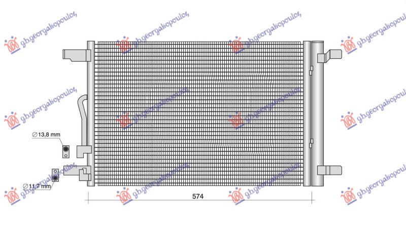 ΨΥΓΕΙΟ AC 1.0-1.5-2.0 BENZINH - 2.0 ΠΕΤΡΕΛΑΙΟ (535x375x12) (KOYO)