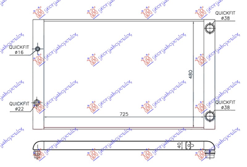 ΨΥΓΕΙΟ ΝΕΡΟΥ 3.7-4.2i ΒΕΝΖΙΝΗ (725x480x40) ΚΟΛΑΡΑ ΣΥΝΟΔΗΓΟ