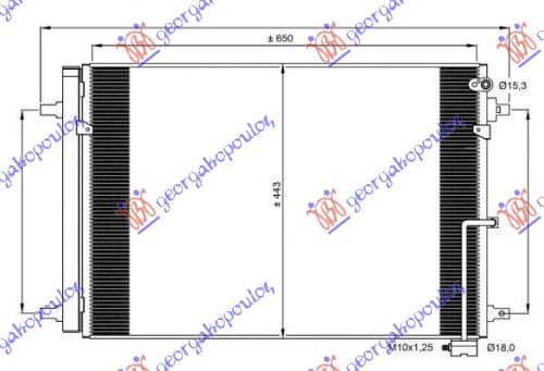 ΨΥΓΕΙΟ A/C ΒΕΝΖ-ΠΕΤΡ.(ΕΚΤΟΣ 3.0-4.0TFSi)(66x44x1.6)