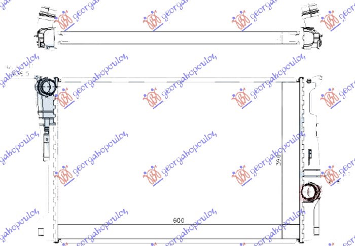 RADIATOR FOR ALL PETROL/DIESEL MANUAL (600x390x32) (NRF)