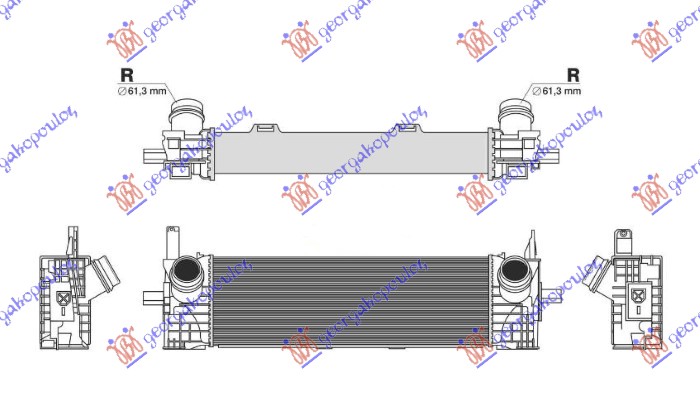 ΨΥΓΕΙΟ INTERCOOLER 2.0 ΠΕΤΡΕΛΑΙΟ (540x170x80)