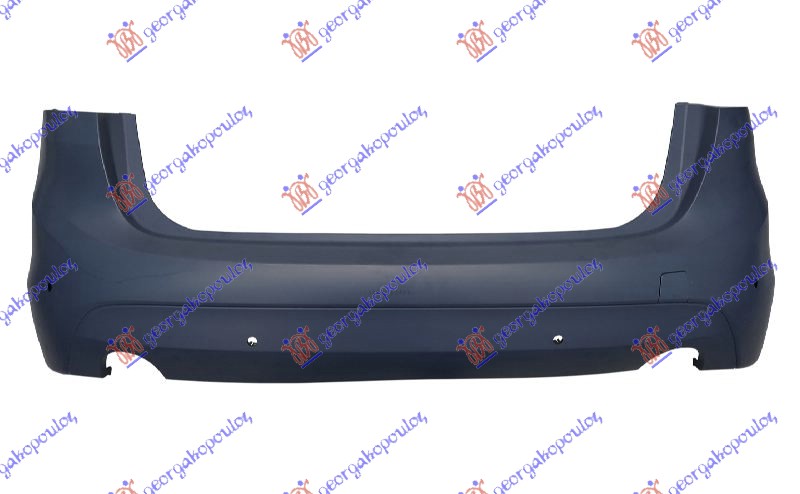 REAR BUMPER PRIMED (F45) (W/2 EXHAUST HOLES) (W/4 PDC & CAMERA)